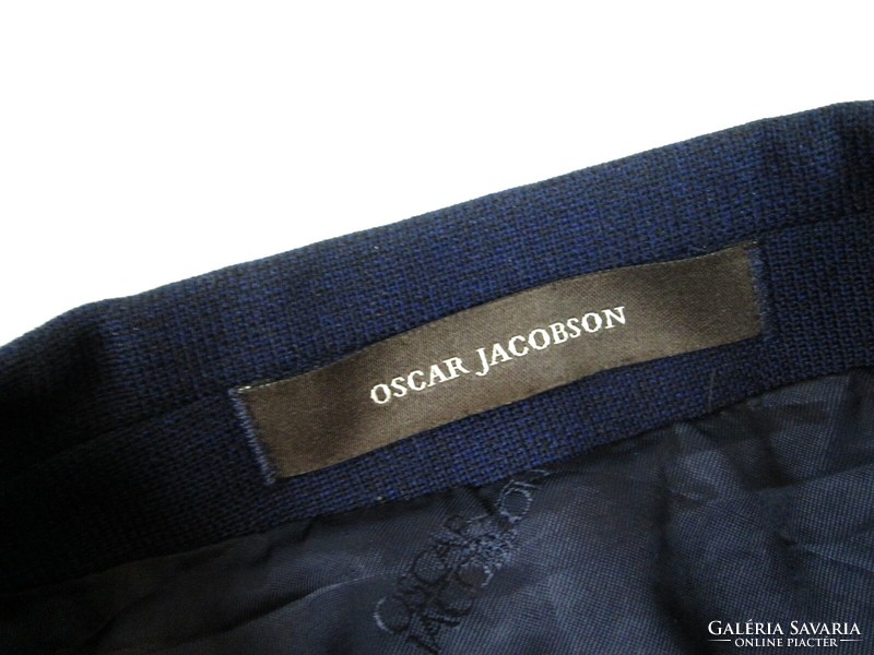 Original oscar jacobson (s) elegant very serious men's navy wool jacket
