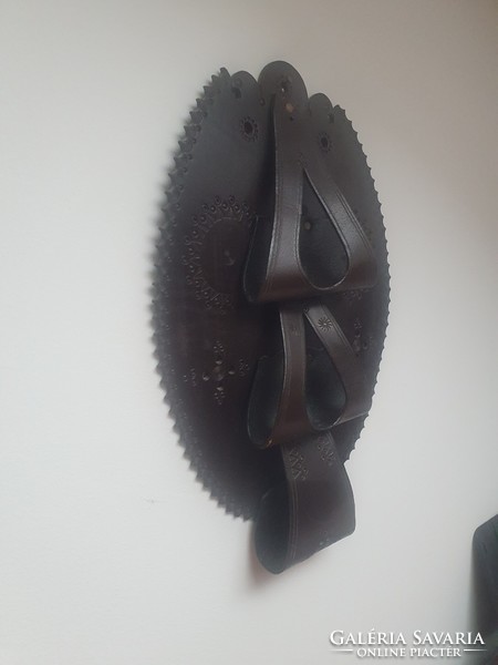 Retro leather wall decoration - holder