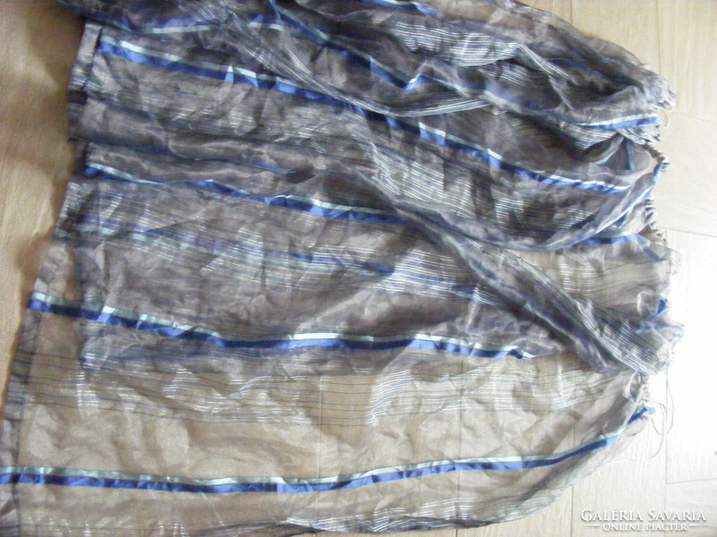 Beautiful blue striped curtain new 138 high / 396 cm wide