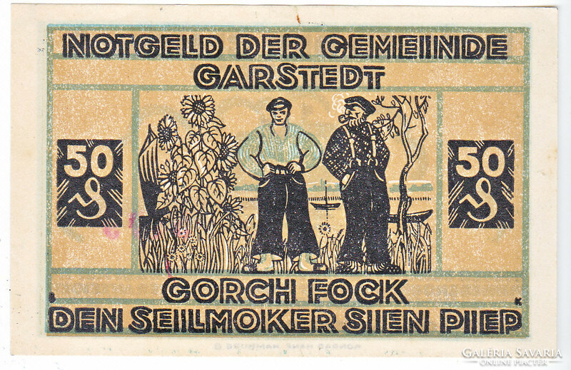 German emergency money 50 pfennig 1921