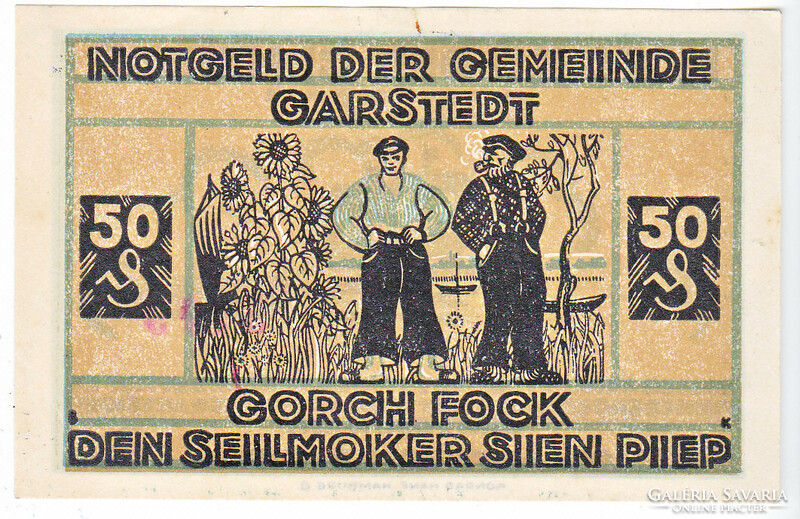 Német szükségpénz 50 pfennig 1921