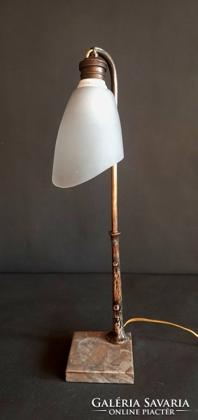 Hatalmas szecessziós bronz asztali lámpa ALKUDHATÓ design