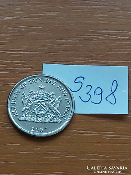 TRINIDAD ÉS TOBAGO 25 CENT 2007 Réz-nikkel, Chaconia  (Warszewiczia coccinea) S398