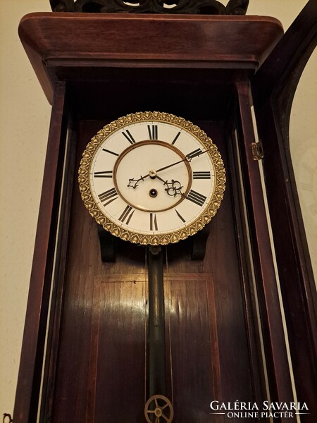 Biedermeier long pendulum wall clock! 1840!