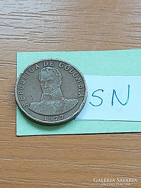 KOLUMBIA COLOMBIA  2 PESO 1977 Bronz  SN