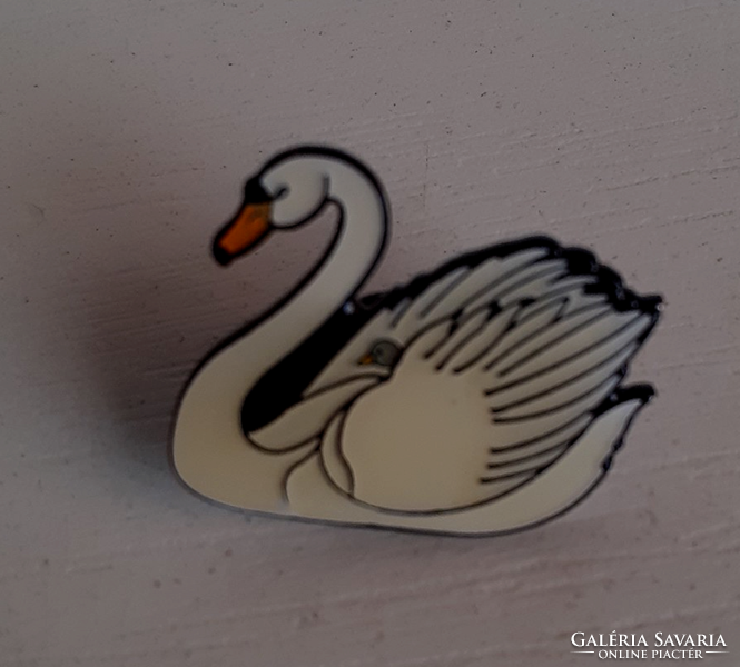 Old swan-shaped brooch pin
