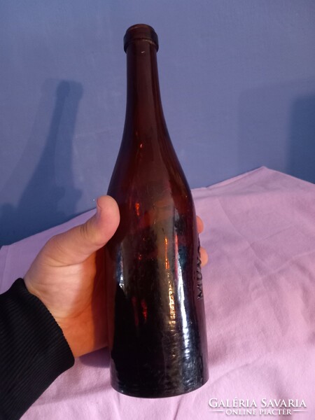 Beer bottle with old inscription