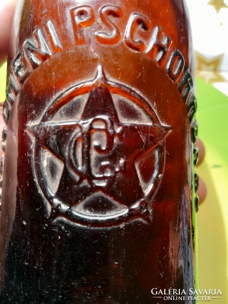 Beer bottle with old inscription