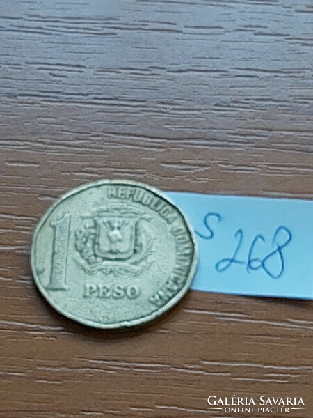 Dominica dominica 1 peso 1992 juan pablo duarte brass s268