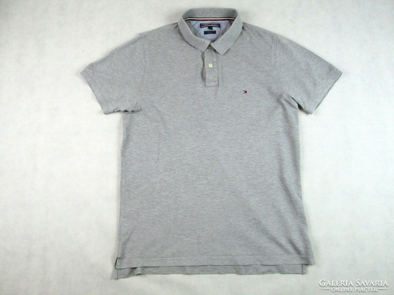 Original tommy hilfiger (l) sporty elegant short sleeve men's collared t-shirt