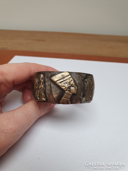 Retro Egyptian Pattern Craftsman Copper Bracelet