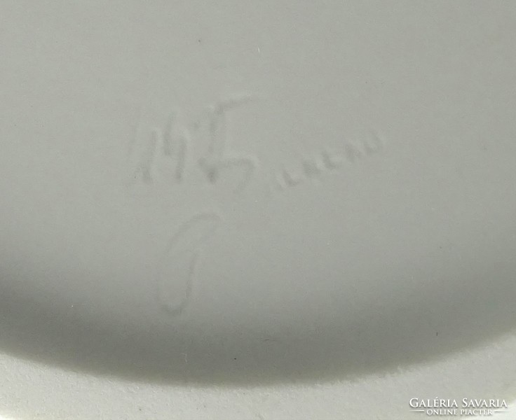 1Q691 Hatalmas Eton mintás Herendi porcelán asztalközép kínáló 37 cm