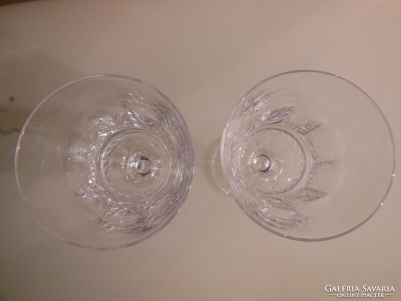 Glass - crystal - 2 pieces !!! - 16.5 X 7.5 cm - 2 dl - German - flawless