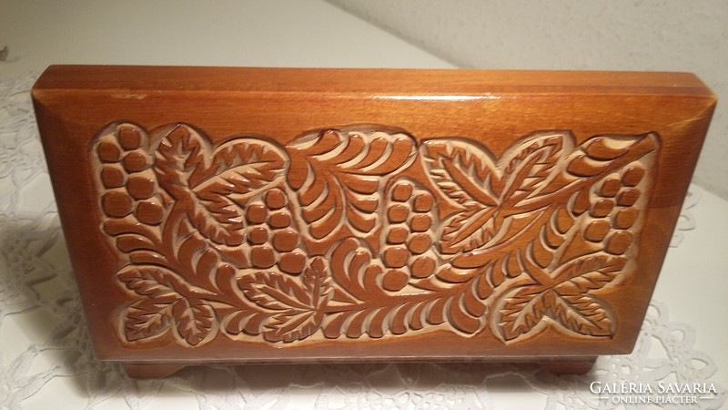 Carved wooden box, very nice