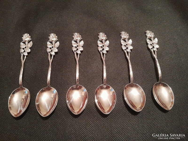 Solid silver hildesheimer rose 6 spoons