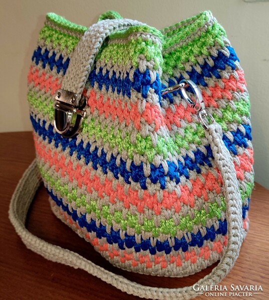 Crochet colorful bag