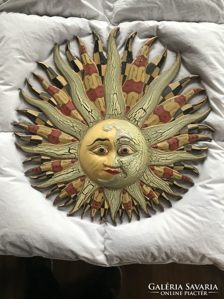 Sun and the moon - wall decoration made of wood (gard)
