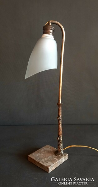 Hatalmas szecessziós bronz asztali lámpa ALKUDHATÓ design