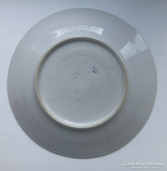 Zsolnay modern fenyős tájképes tányér, ritka gyűjtői darab