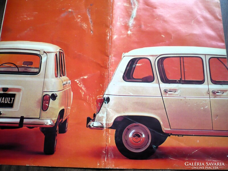 Old Renault 4 advertising brochure '60s