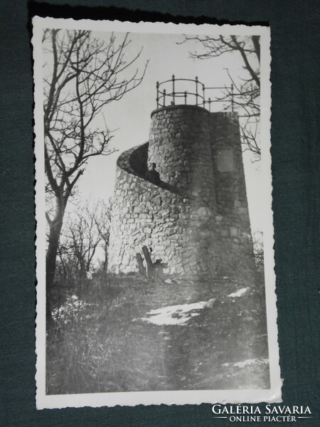 Képeslap,Postcard, Fotó, Pécs, Tubes kilátó, 1930-40