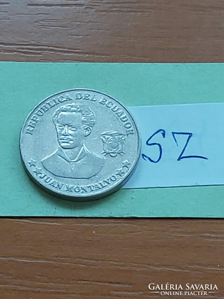 Ecuador 5 centavos 2000 stainless steel, juan montalvo no