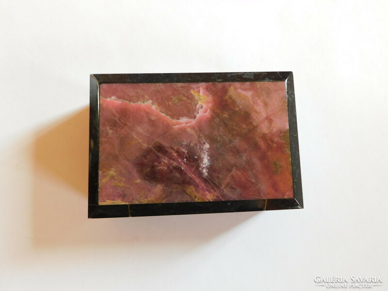 Pink and black marble box