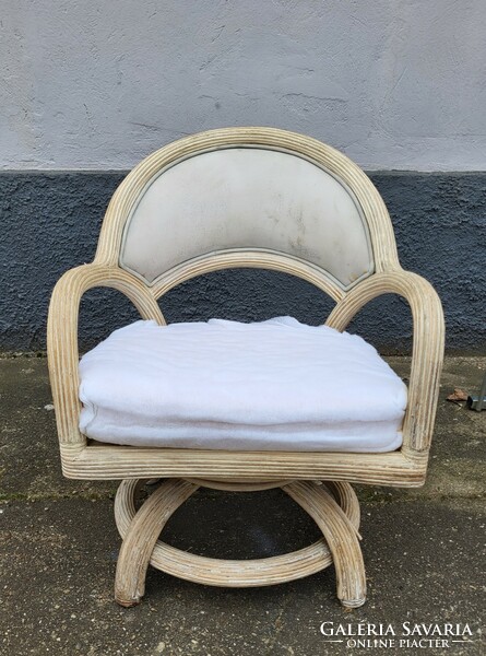 Vintage American rattan dining set, pencil reed