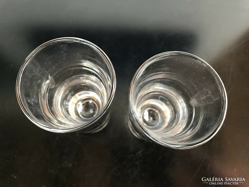 Another 2 great, heavy crystal glass glasses for Campari, gin or other short drinks (79/2)