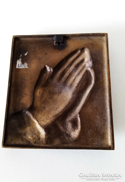 Bronz kisplasztika, Albrecht Dürer: Imádkozó kezek című rajz alapján