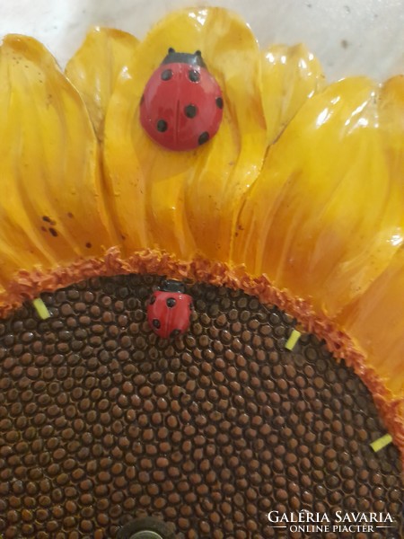 Ceramic sunflower clock