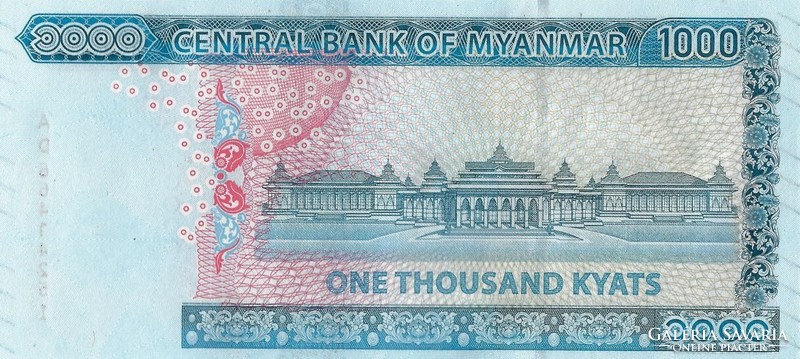 Myanmar 1000 kyats, 2019, UNC bankjegy