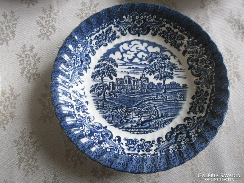 Blue English deep plate 5 pcs