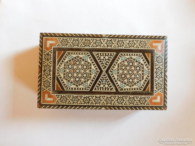 Vintage inlaid wooden boxes - 4 pieces