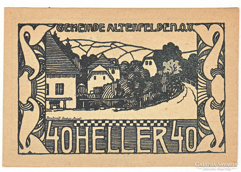 Osztrák szükségpénz  40 heller 1920