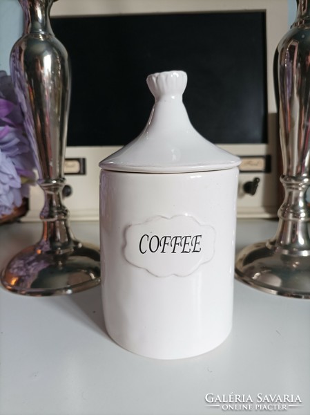 Charming, tightly closed ceramic coffee holder, 18 cm high