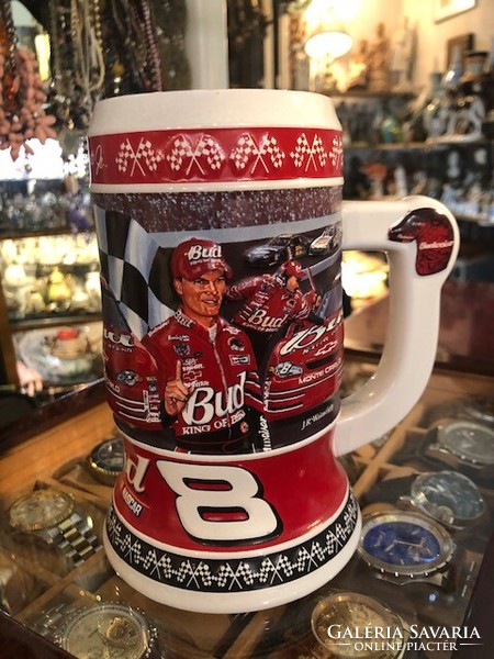 Budweiser dale earnhardt jr stein, beer mug from 2002, nascar, numbered