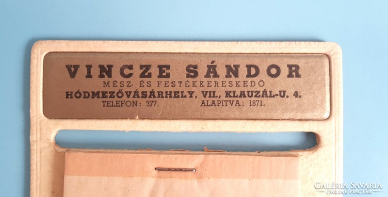 Sándor Vincze lime and paint dealer Hódmezővásárhely 1947 desk calendar