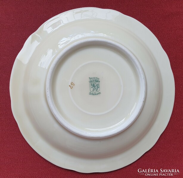 Schumann Bavarian German porcelain serving plate bowl with flower pattern