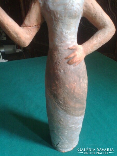 Terracotta female statue (38 cm)