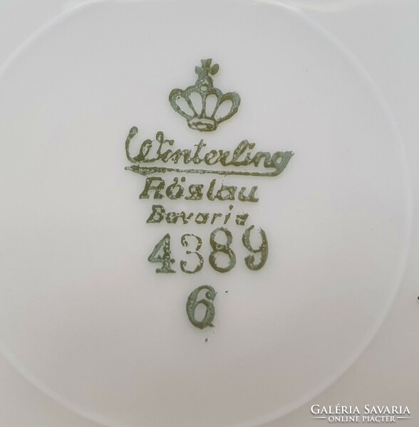 Winterling Röslau Bavaria német porcelán reggeliző szett hiányos csésze kistányér kávés teás