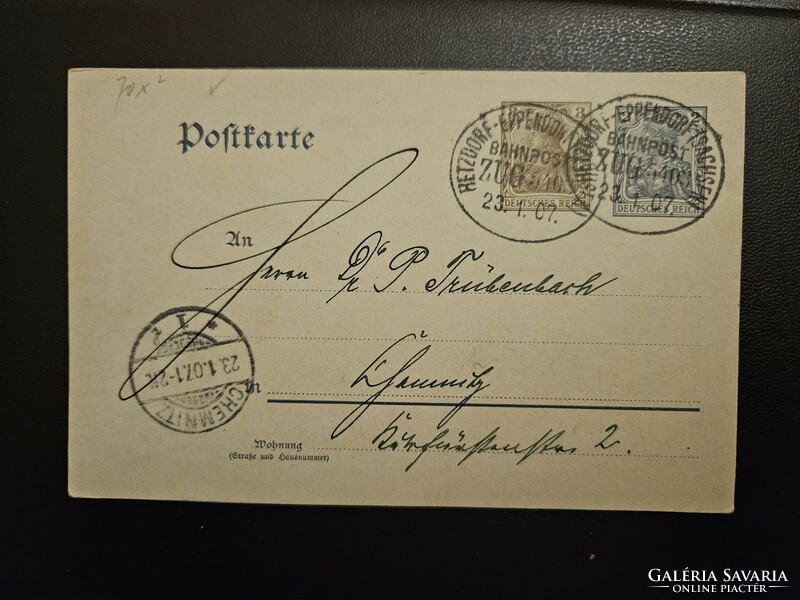 1903-As 2+3 pfennig postcard German Empire