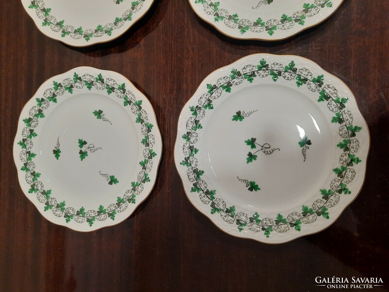 Herend parsley, porcelain cake plate with parsley pattern