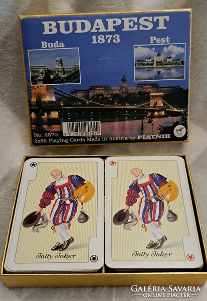 Piatnik francia kártya dobozában, jubileumi kártya (L4570)