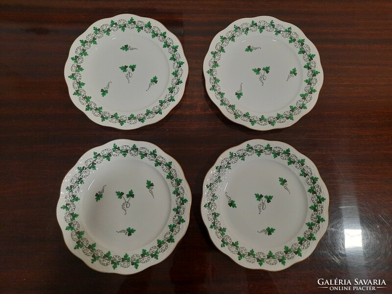 Herend parsley, porcelain cake plate with parsley pattern