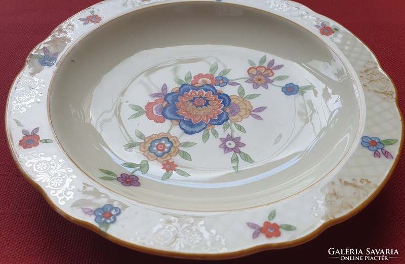 Schumann Bavarian German porcelain serving plate bowl with flower pattern