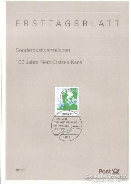 ETB 0089 Bundes 1802 ETB 20-1995     0,80 Euró