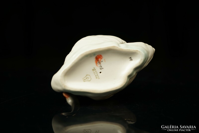 Old drasche hand-painted porcelain swan / figurine