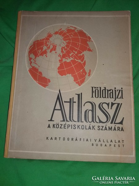 1966 Kádár éra - sándor radó dr -cartographic company geographical atlas high school according to the pictures