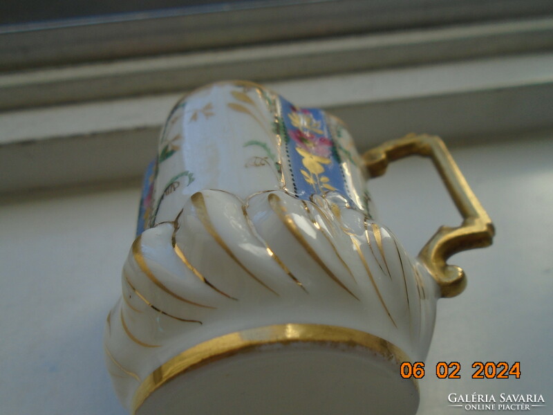 1890 Elite france limoges bawo&dotter special hand painted rare mocha cup with floral designs